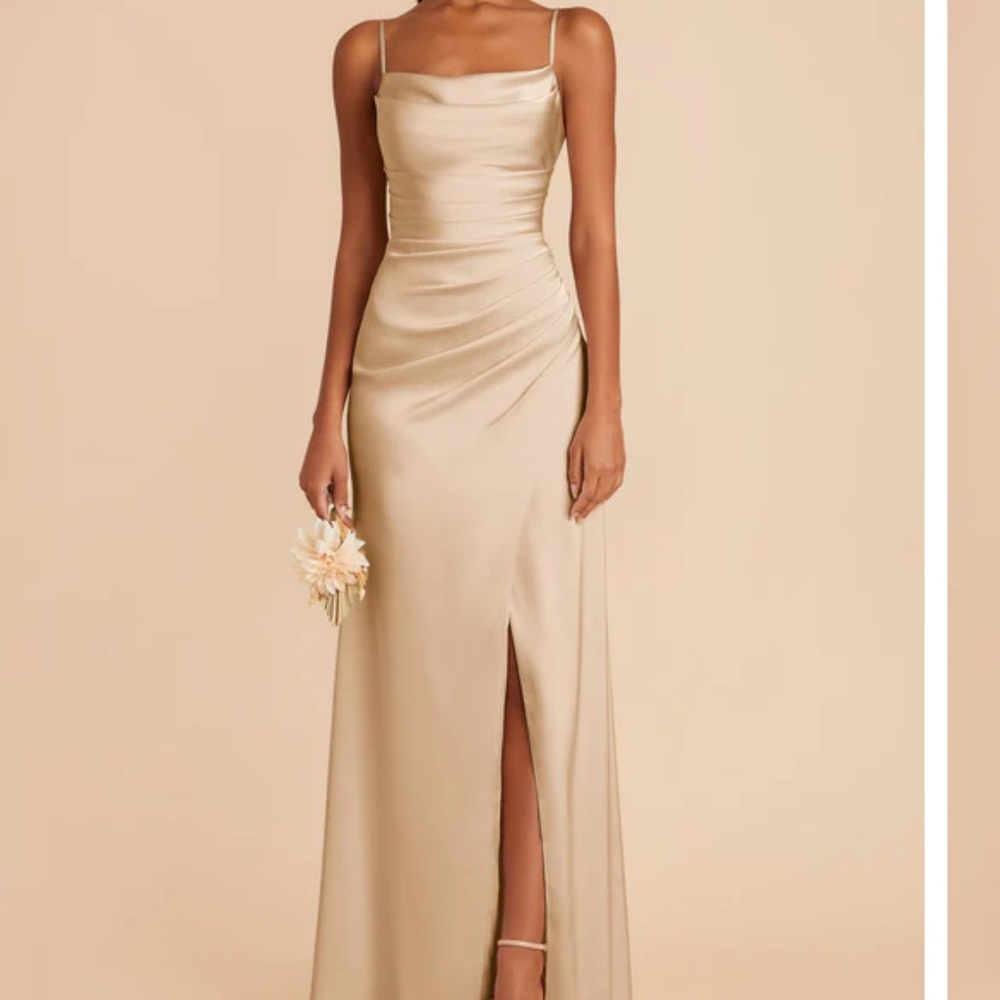 Birdy Grey Lydia Matte Satin Dress - Gold